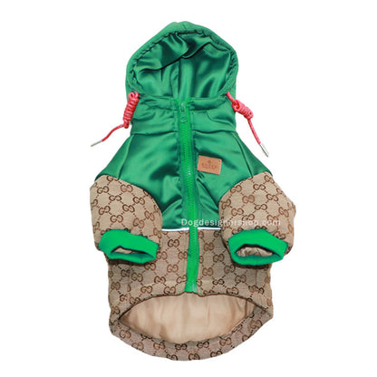 Khaki Pet clothing puffer coat w645#