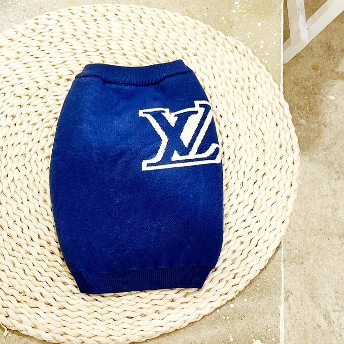 Blue Black Sweater For Dogs W615#