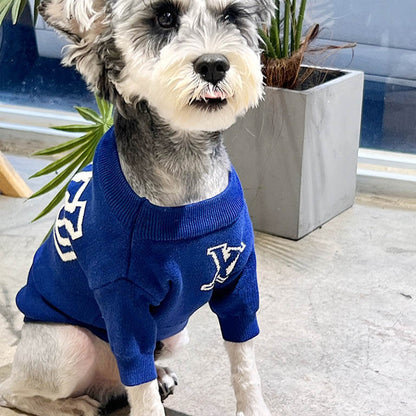 Blue Black Sweater For Dogs W615#