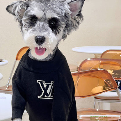 Blue Black Sweater For Dogs W615#