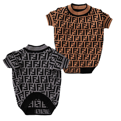 Luxury puppy clothes Brown