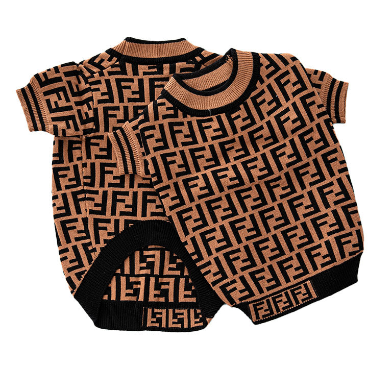 Luxury puppy clothes Brown