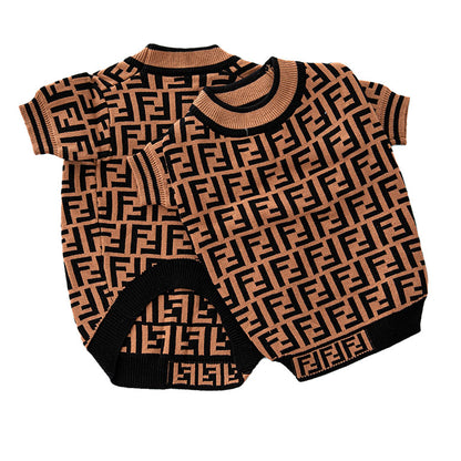 Luxury puppy clothes Brown