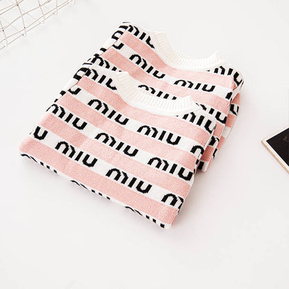 Pink dog cardigan sweater w652#