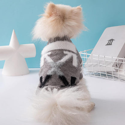 Grey dog sweaters w036#