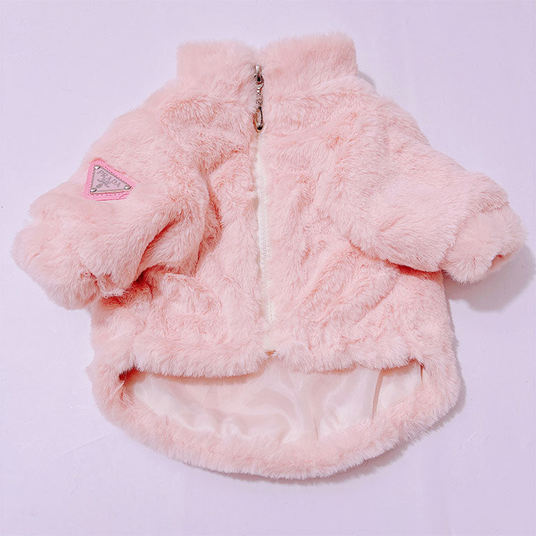 designer pink dog coat qw683