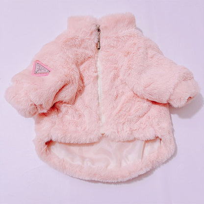 designer pink dog coat qw683
