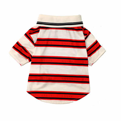 High-quality striped dog shirt w439#