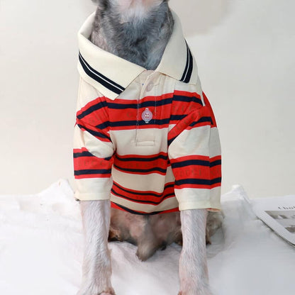 High-quality striped dog shirt w439#