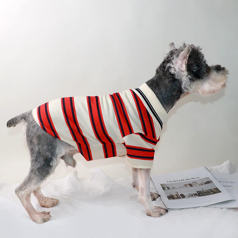 High-quality striped dog shirt w439#