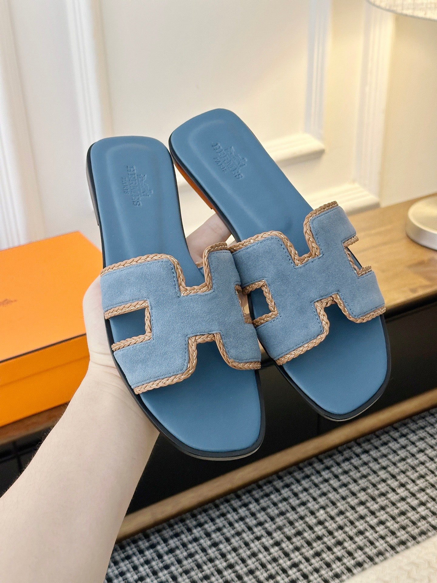 Summer Fashion Slides — H (Light Blue)