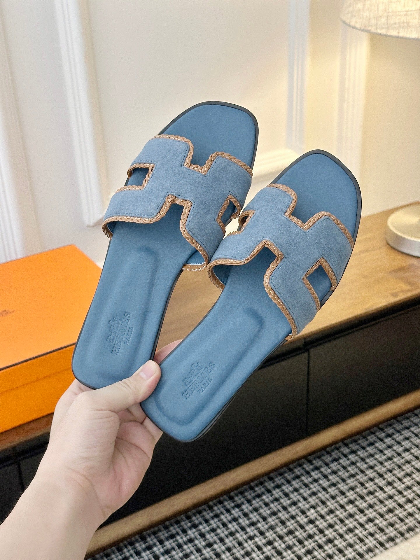 Summer Fashion Slides — H (Light Blue)