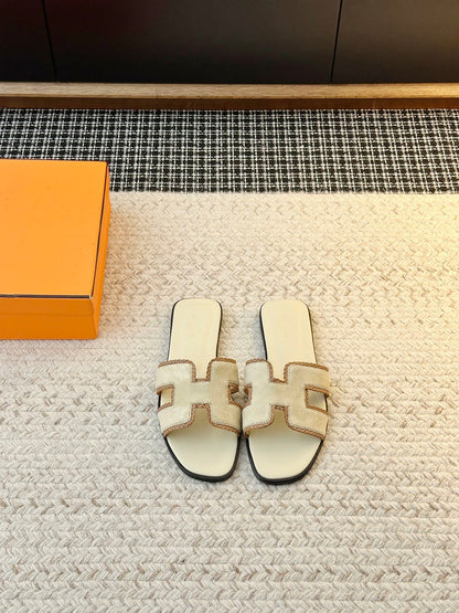 Women's Summer Slides — H (Off-White)