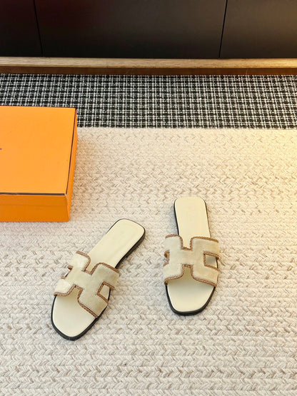 Women's Summer Slides — H (Off-White)