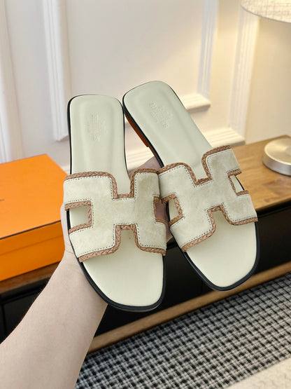Women's Summer Slides — H (Off-White)