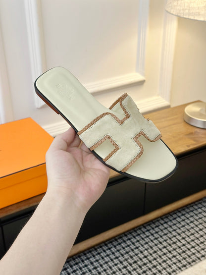 Women's Summer Slides — H (Off-White)